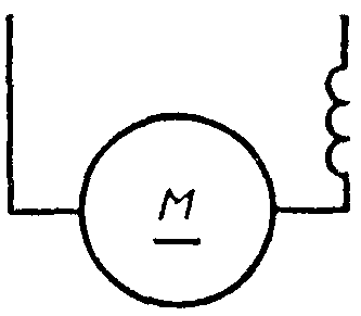Как на схеме обозначается электродвигатель постоянного тока