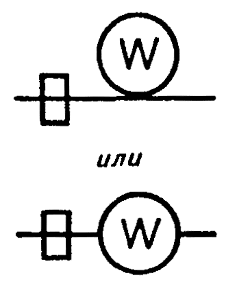 Ваттметр обозначение на схеме