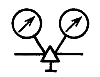 Условное обозначение манометра на схеме
