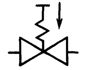 Предохранительный клапан обозначение на схеме