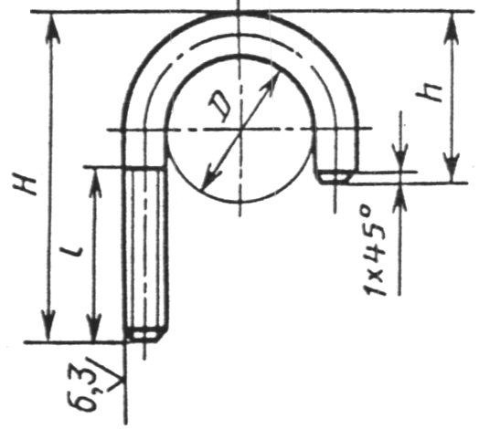 Хомут чертеж детали