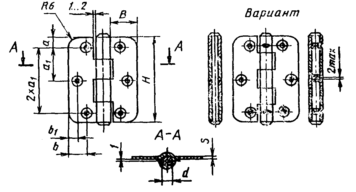 Петля пн5 60 чертеж