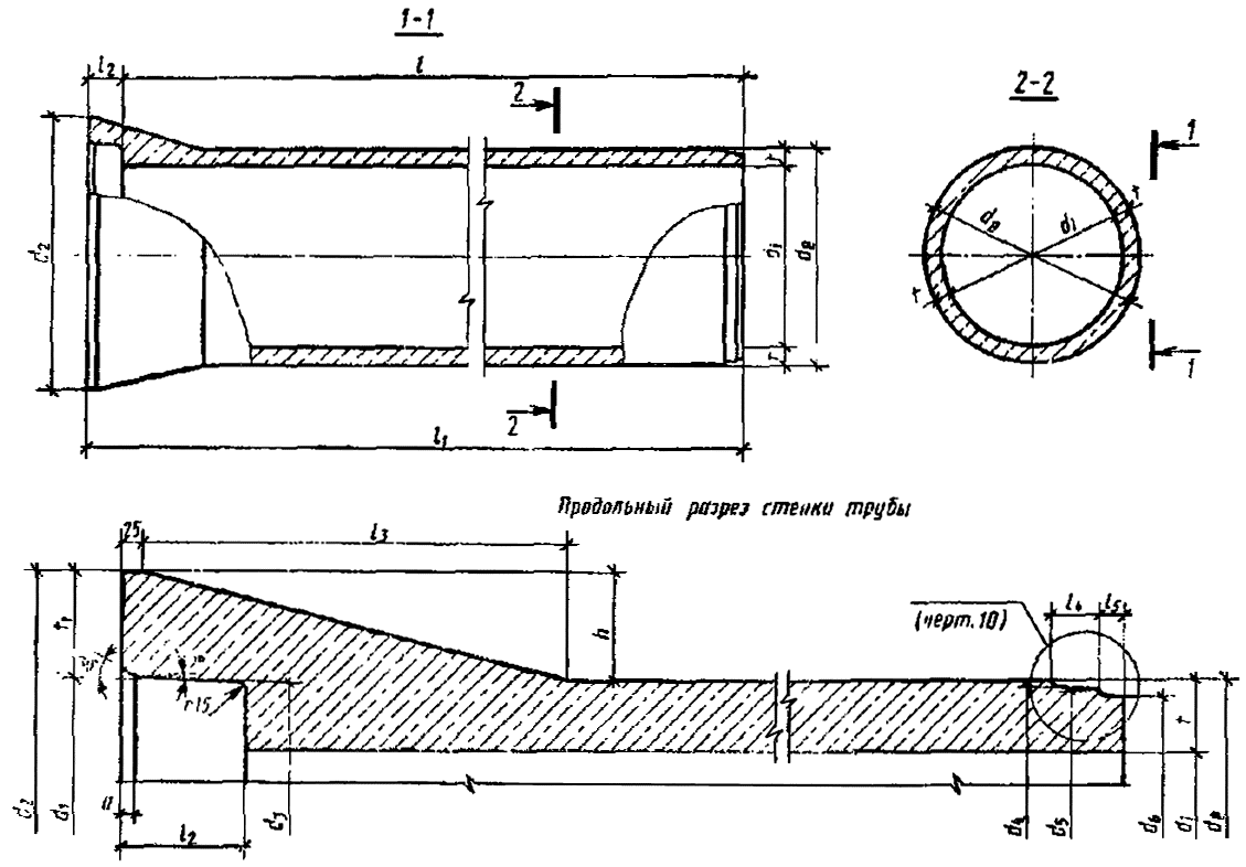 Чертеж трубы бетон 1000